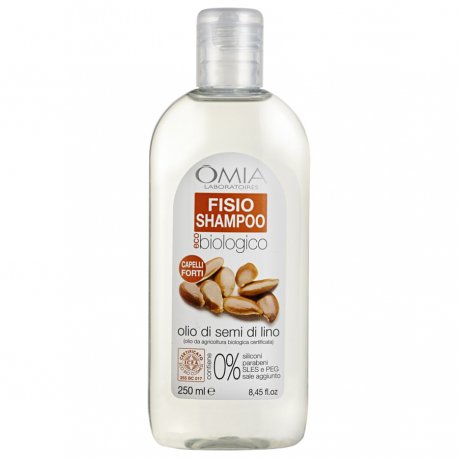 Omia - Fisio shampoo semi di lino 250 mlECO BIO COSMETICO CERTIFICATO FORMULA SENZA SALE AGGIUNTO Formulazione senza S